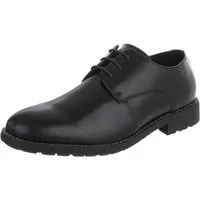 Coolwalk Herren Schnürschuh klassisch für Büro & Freizeit Schnürschuh (91917899) Blockabsatz Business-Schuhe in Schwarz