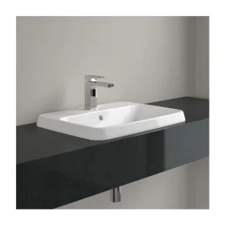 Villeroy und Boch Architectura Einbauwaschbecken 5A676001 60x45cm, mit Hahnloch, mit Überlauf, weiß
