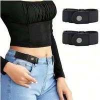 Zaewry Stretchgürtel Unsichtbarer Seitengürtel ohne Schnalle für Damen und Herren elastischer Gürtel, Schmuckgürtel,für Kleid & Overall