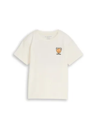 tom tailor kids - Oversize T-Shirt mit Rückenprint wool white - Gr. - 98