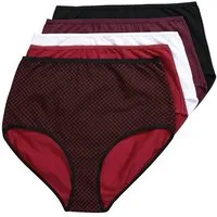 Ulla Popken Slip Maxislips 5er-Pack Muster/einfarbig High Waist