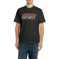 Replay T-Shirt mit Frontprint, reine Baumwolle