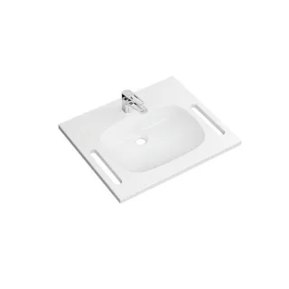 Hewi M40 Mineralguß-Waschtischset 950.19.029 65x55cm, weiß, mit Waschtischarmatur AQ1.12M10340