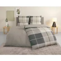 TOM TAILOR HOME Wendebettwäsche Eric in Gr. 135x200 oder 155x220 cm, Renforcé, 3 teilig, mit Reißverschluss, mit GRATIS-Zugabe: Sportbeutel aus 100% Baumwolle