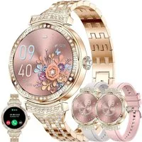 Zevelora Damen's Fitness-Tracker IP68 Wasserdicht mit 123 Sportmodi Premium Smartwatch (3,35 cm/1,32 Zoll, Android/iOS), 1-tlg., Smart Watch Bluetooth Sportuhr Aktivitäts-Tracker für Männer & Frauen