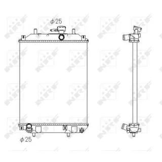 NRF Motork?hler gel?tet Daihatsu Cuore 53413