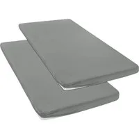 OTTO home Spannbettlaken Topper Basic, in Gr. 90x200, 140x200 oder 180x200 cm, Baumwoll-Jersey, Gummizug: rundum, (2 Stück), Baumwolle, Matratzen bis 8 cm Höhe, Bettlaken, Spannbetttuch, Laken