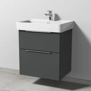 Sanipa 3way Waschtischunterbau zu Laufen Pro S Waschtisch mit 2 Auszügen, Anthrazit-Matt UM76622