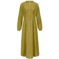 Hessnatur A-Linien-Kleid aus Bio-Baumwolle mit Leinen (1-tlg)