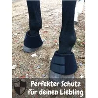 Pferdelinis Hufglocken Hufglocken für Pferde schwarz, Neopren Hufglocke S-XL, doppelter Klettverschluss