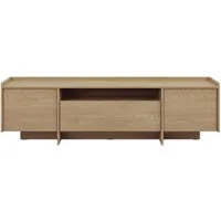 Beautysofa TV-Schrank JUNI mit 3 Türen und offener Ablage (Push-to-Open-Funktion, im Japandi-Stil)