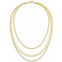 ROUGEMONT Schlangenkette Moderne Layering Halskette Schlangen Design 45cm, Hypoallergen
