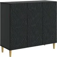 vidaXL Sideboard Sideboard Schwarz 89 x 34,5 x 80 cm Holzwerkstoff (1 St)