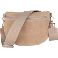 MIRROSI Bauchtasche Damen,Wildleder, Made in Italy,Umhängetasche, Brusttasche (Schultertasche für jeden Anlass (1 Tasche & 1 oder 2 Gurte), 26x20x8 cm, Reißverschlussfach auf der Rückseite), Crossbody Bag, gemusterten& verstellbaren Schulterriemen