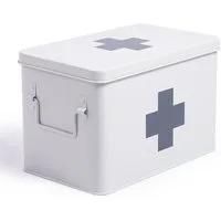 Zedelmaier Vorratsdose Medikamentenbox,Medizin Box Metall,Erste Hilfe Kasten Schrank, (YX1001), Arzneischrank Medizinkoffer Retro, Medizinschränke