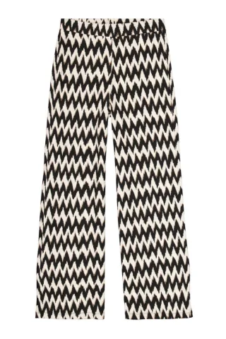 Garcia - Stoffhose mit Alloverprint schwarz - Gr. - XS