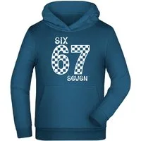 MyDesign24 Hoodie Kinder Kapuzensweatshirt 67 Hoodie Kapuzenpullover mit six seven Aufdruck i770