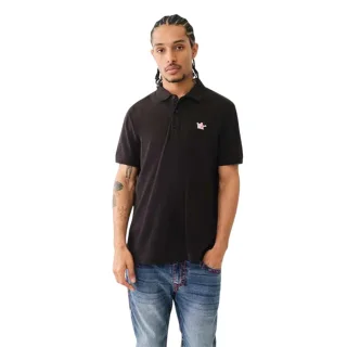 True Religion - Poloshirt für Herren, Logo (Samtschwarz)