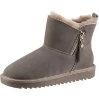 Ara ALASKA Short Zip Winterboots Stiefel aus echtem Lammfell mit Reißverschluss, G-Weite (weit)
