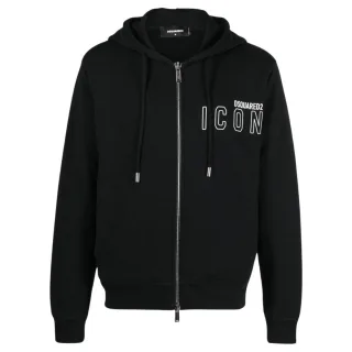 Dsquared2 Icon Outline Logo Zip Black Hoodie