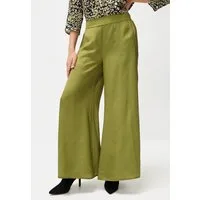 LASCANA Webhose mit extra weitem Bein aus softer Satinqualität luftige Sommerhose mit Taschen, elegant