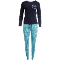 Era&Me Pyjama Damen Pyjama Set Schlafhose + Langarm Oberteil (Schlafanzug Schlafhose + Langarm Oberteil, 2 tlg., Schlafanzug Set) Hoher Baumwollanteil