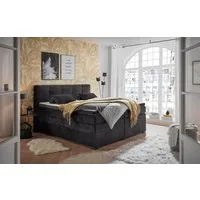 ED EXCITING DESIGN Boxspringbett Fanes mit Komforteinstiegshöhe von 73cm, erhältlich in 180x200cm, inkl. Bettkasten und 7cm Visco-Topper