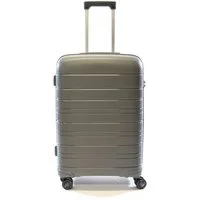 Zimmert Leather Trolley SCROLL-LIGHT bruchsicheres Polypropylen, 4 Rollen, 4 Rollen S 55 M 66 L 75 cm, 4 Rollen, Grau, Rot, Lila Blau, Schwarz