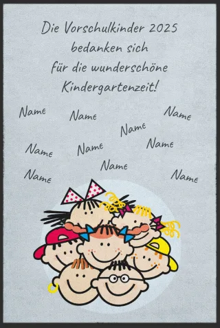 Abschiedsgeschenk Fussmatte Kindergarten 6013 | Größe: 60 cm x 80 cm