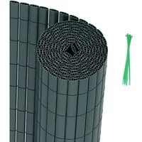 Clanmacy Balkonsichtschutz PVC Sichtschutzmatte, UV-beständig, 3-Gewicht-Verstärkung, Wasserdicht