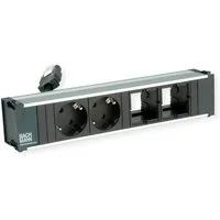 Bachmann CONI 2xCEE7/3, 2xCM Einbau-Tischsteckdosenleiste (Kabellänge 0.2 m), GST18 Stecker, 912.027