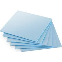 Poppstar CPU Kühler Wärmeleitpad 50x50 mm mit Wärmeleitfähigkeit 6 W/mk, 3 Stärken (je 2 Stück 0,5mm / 1mm / 1,5mm), Farbe blau