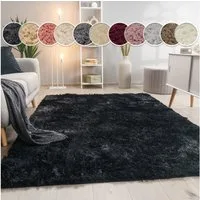 Paco Home Hochflor-Teppich Silky 591, rechteckig, Höhe: 37 mm, Uni-Farben, besonders weich und kuschelig