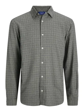 JACK&JONES - JORJOSHUA FLANNEL CHECK SHIRT LS LN seagrass - Gr. - M