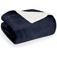 Wohndecke Sherpa-Fleecedecke, Oeko-TEX Zertifiziert, Blumtal, hochwertig, weich, warm, flauschig