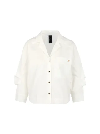 Marc Cain Collections - Lässige Kurzbluse off-white - Gr. - 44