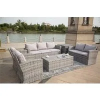 ONDIS24 Loungeset Sacramento, Sitzgruppe für 7 Personen, Gartenset mit Tisch, (6-tlg), UV- und witterungsbeständig
