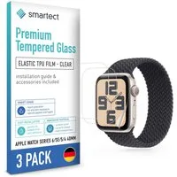 smartect Displayschutzfolie TPU Schutzfolie Klar für Apple Watch Series 6 / SE / 5 / 4 40mm, Set, 3 Stück, Panzerfolie Displayfolie