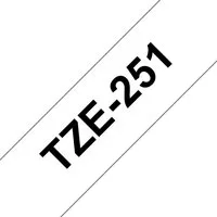 Brother Schriftband TZe-251 (lam) Schwarz auf Weiß BxL 24 Tintenpatrone