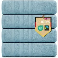 B!HOME Handtücher Set Saunatücher, Duschtücher, Gästehandtücher 100% Baumwolle, (Spar-Set, 4-St), flauschig saugfähig Frottee weich