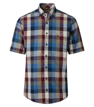 REDMOND - Freizeithemd Kurzarm rot - Gr. - XL