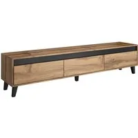 MIRJAN24 TV-Schrank Nord (mit drei Schubladen) Holz-Optik, 185x38x42 cm