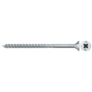 Fischer Spanplattenschraube 4,0x50 PowerFast FPF II CZP BC, Senkkopf, Kreuzschlitz PZ, Teilgewinde - 670225