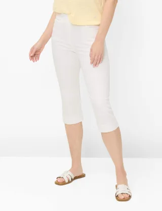 Raphaela by Brax Damen Caprihose Style PAMINA CAPRI WHITE, denim weiß, Gr. 36