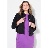 Studio Untold Jeansjacke Jeansjacke cropped cutted Saum