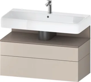 Duravit Qatego Waschtischunterbau wandhängend Taupe Matt 990x470x590 mm - QA4395043910010 QA4395043910010