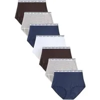 Next Taillenslip 7er-Pack Logo-Slips mit hohem Baumwollanteil, Maxi (7-St)
