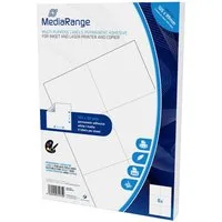 Mediarange Etikettenpapier 300 Etiketten Label selbstklebend 105 x 99 mm auf 50 A4 Bogen