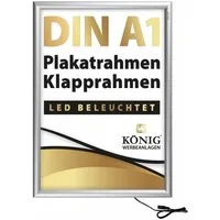 Dreifke Rahmen LED Plakatrahmen DIN A1, LED beleuchtet, Leuchtrahmen, 25 mm Alumin