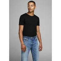 Jack & Jones T-Shirt JJEBASIC mit schmaler Passform für jeden Tag unifarben, modisch, schmal, Baumwollmischung, Rundhals